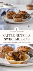 Kaffee Muffins mit Nutella Swirl Rezept für saftige Kaffee Muffins mit Nutella Swirl. Der herbe Espresso ist der perfekte Ausgleich zur Nutella Süße. Ideal als Kuchen fürs Büro! #Nutella #Muffins #Kaffee