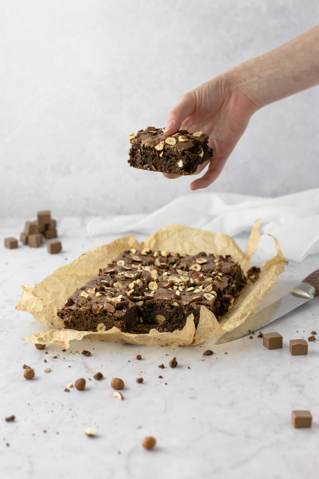 Nougat Haselnuss Brownies Einfaches Rezept zum backen von saftig schokoladigen Brownies. Grundrezept für Brownies etwas abgewandelt: Rezept für Nougat Haselnuss Brownies. # Brownies #Rezept #Nuss #Nougat