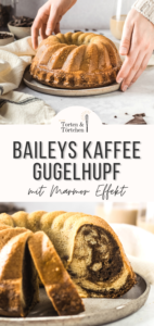 Einfaches Rezept für saftigen Marmor Gugelhupf mit Kaffee und Baileys. Schnell gemacht und der perfekte Kuchen fürs Büro! #Baileys #Gugelhupf #Kaffee #Marmorkuchen