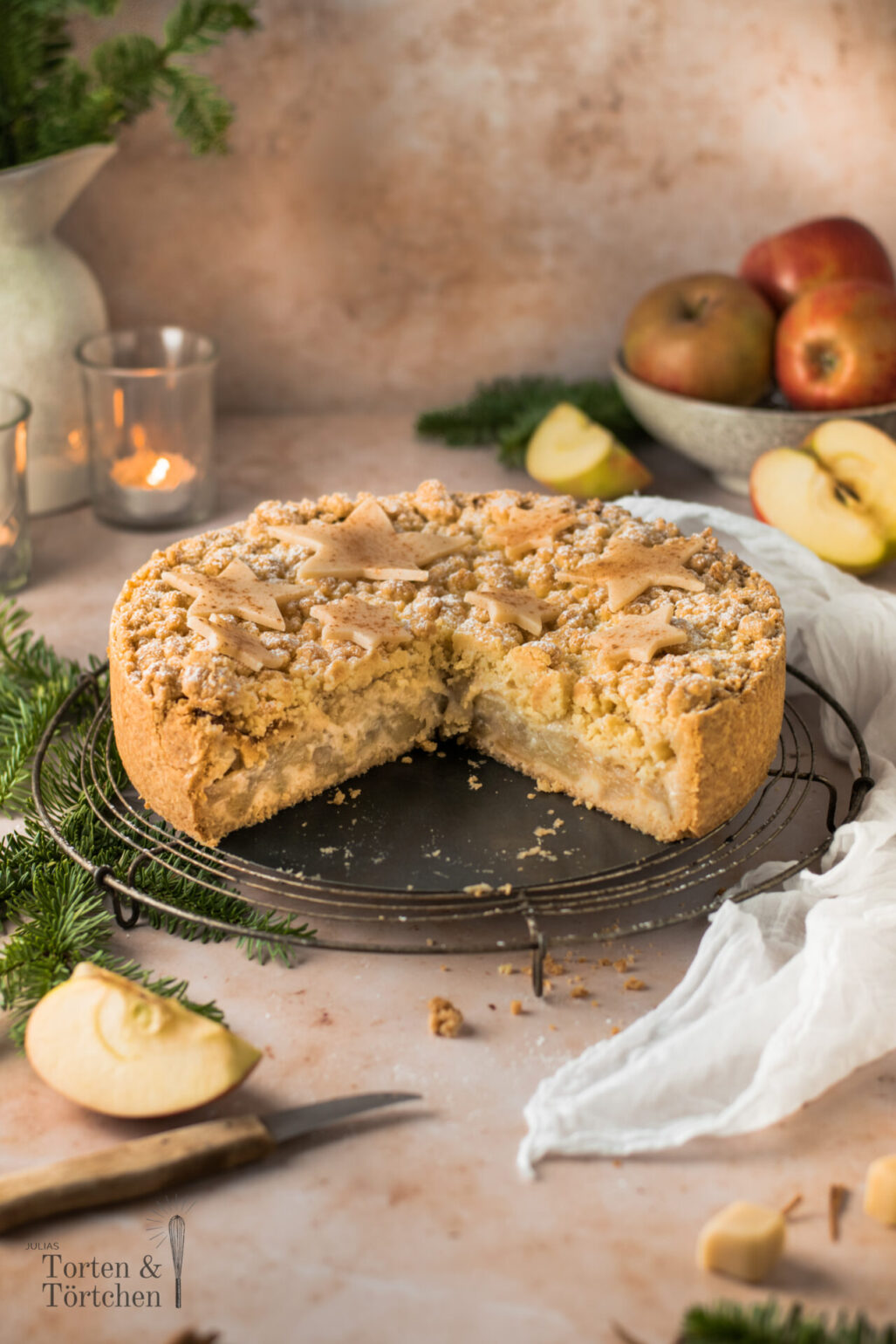 Marzipan Apfel Streuselkuchen-4 ⋆ Julias Torten und Törtchen