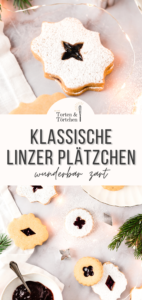 Einfaches Rezept für klassische Linzer Plätzchen aus zartem Mandel Mürbeteig. Perfekte Weihnachtsplätzchen! #Weihnachtsbäckerei #Weihnachtsplätzchen #Plätzchen #Kekse #backen #Weihnachten