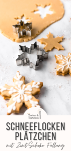 infaches Rezept für super zarte Mürbeteigplätzchen zum Ausstechen mit Zimt-Schokoladenfüllung. Einfach geniale Weihnachtsplätzchen! #Weihnachtsplätzchen #kekse #weihnachtsbäckerei #rezept #backen #weihnachten #mürbeteig